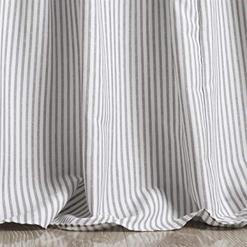 Gray Vintage Chic Ticking Stripe Bedspread Set
