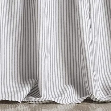 Gray Vintage Chic Ticking Stripe Bedspread Set
