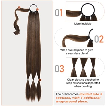 SEIKEA Long Braid Ponytail Extension for Effortless Style