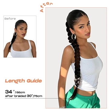 SEIKEA Long Braid Ponytail Extension for Effortless Style