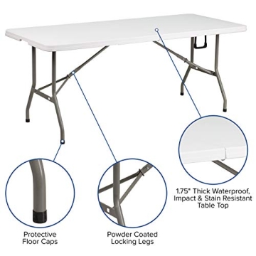 Flash Furniture 6' Folding Table for Indoor and Outdoor Events