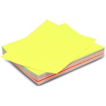 Neon Cardstock Paper: 8 Colors for Crafting Delight