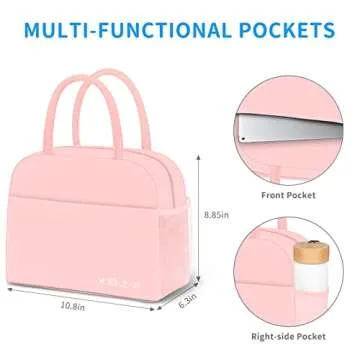 DALINDA Insulated Lunch Bag for Work School Travel Picnic