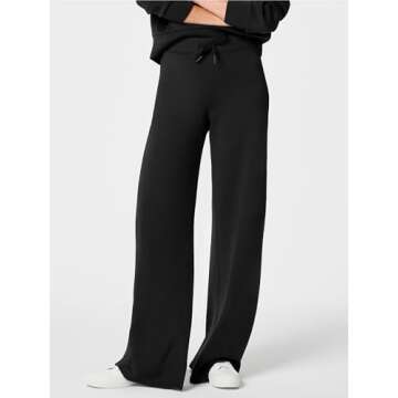 SuperPrity Women 2 Piece Outfits Sweatsuits 2024 Fall Fashion Zip Up Hoodie Sweatshirt Sweatpants Tracksuit Matching Sweat Lounge Sets-S,Black