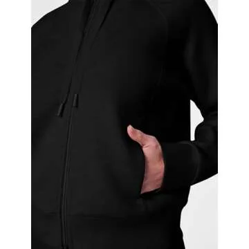 SuperPrity Women 2 Piece Outfits Sweatsuits 2024 Fall Fashion Zip Up Hoodie Sweatshirt Sweatpants Tracksuit Matching Sweat Lounge Sets-S,Black