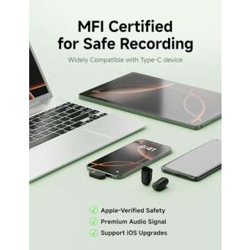 MAONO Wave T1 Mini Mic with AI Noise Cancellation and Filters