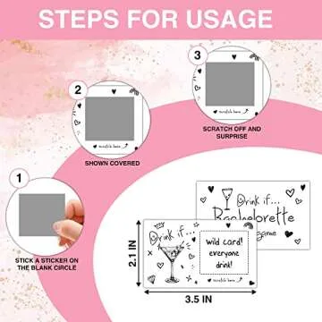 Eyouyeqi Bachelorette Scratch Off Game Cards for Parties