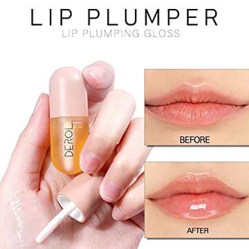 Vafee DEROL Lip Plumper, Natural Lip Plumper and Lip Care Serum, Lip Enhancer for Fuller, Lip Mask, ...