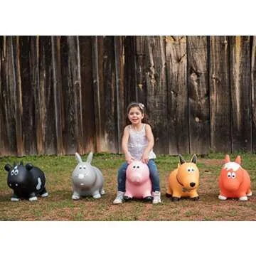 Farm Hoppers Bouncing Inflatable Pig Toy for Kids
