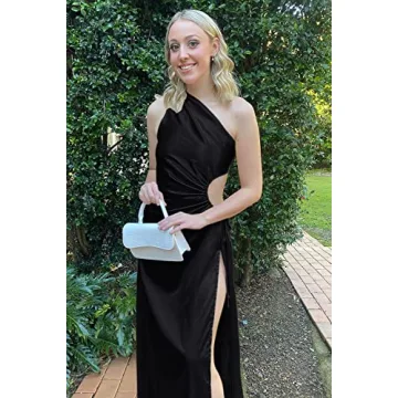 Stylish PRETTYGARDEN One Shoulder Satin Dress for Events