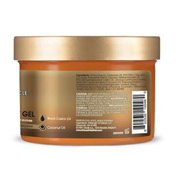 African Pride Black Castor Miracle Extra Hold Braid, Loc, Twist Gel, Tames Frizz & Edges, No Paraben...
