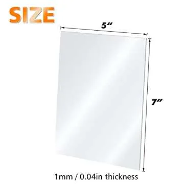 Egofine Plexiglass Sheets 12 Pack 5x7’’ Clear Plastic for DIY Display and Crafting
