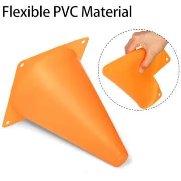 Faswin 30 Pack Bright Plastic Traffic Cones for Events