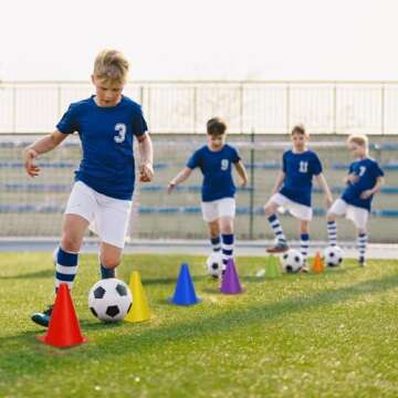 Faswin 30 Pack Bright Plastic Traffic Cones for Events