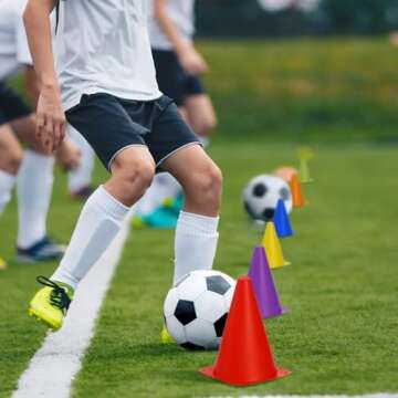 Faswin 30 Pack Bright Plastic Traffic Cones for Events