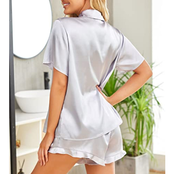 HOTOUCH Women's Satin Pajama Set - Luxurious Comfort and Style