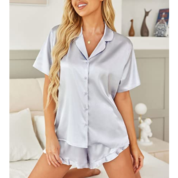 HOTOUCH Women's Satin Pajama Set - Luxurious Comfort and Style