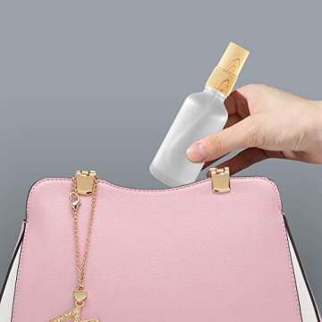 Gemice Portable Travel Spray Bottles, 4 Pack Empty Glass Spray Bottle for Essential Oils, Small Fine Mist Body Spray Bottles with Sprayer (50ml)