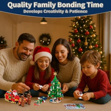 Advent Calendar 2025 Christmas Tree Building Blocks Set, 24 Days of Christmas Countdown Calendar wit...