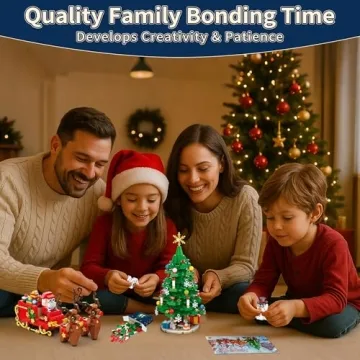 Advent Calendar 2025 Christmas Tree Building Blocks Set, 24 Days of Christmas Countdown Calendar wit...