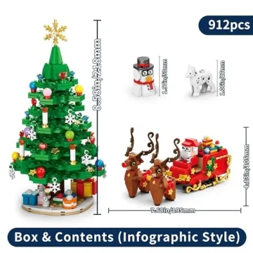 Advent Calendar 2025 Christmas Tree Building Blocks Set