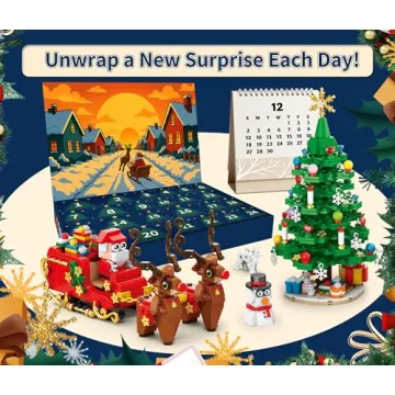Advent Calendar 2025 Christmas Tree Building Blocks Set