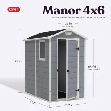 Keter Manor 4x6 Resin Outdoor Storage Shed Kit