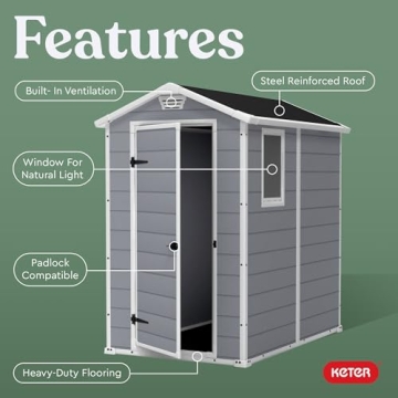 Keter Manor 4x6 Resin Outdoor Storage Shed Kit