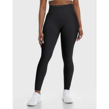 YEOREO Amplify Leggings for Women Seamless Scrunch Leggings Butt Lifting Gym High Waisted Athletic Leggings Black Marl