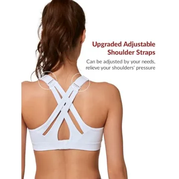 Yvette High Impact Criss Cross Sports Bra for Comfort and Support