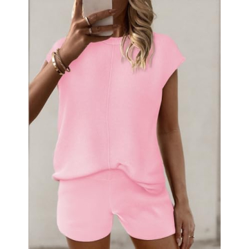 Ekouaer Women's Cap Sleeve Pajamas - Soft Chic Comfort