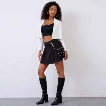 Modatope Knee High Boots Women Chunky Heel Black Womens Fall Boots High Heel Size Zipper Long Boots Heeled Square Toe Boots for Women Size 9.5