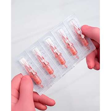 Kwadron Optima Professional Permanent Makeup Cartridge - 3 Round Liner, 0.30mm Long Taper - Box of 20