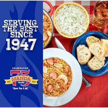 Manda After the Boil Sausage - Authentic Cajun Flavor (Pack of 3)