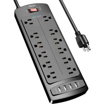 Power Strip Surge Protector with USB Ports