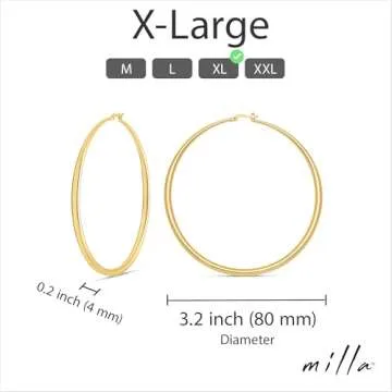 Shop MILLA 14K Gold Hoop Earrings for Women