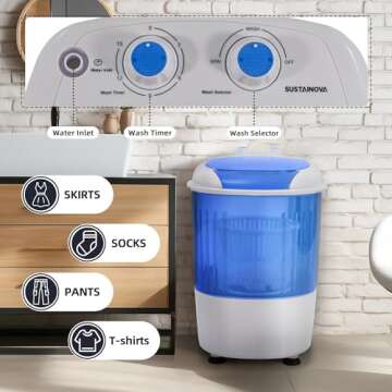 Elevon Mini Spin Dryer Portable Washing Machine Compact Design