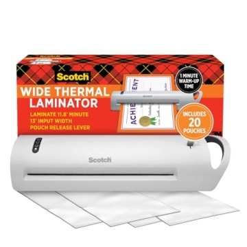 Scotch Thermal Laminator with 20 Letter Size Pouches, Ideal for Teachers, Small Offices, or Home (TL...