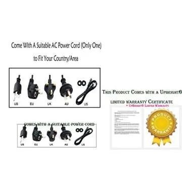 UpBright 24V AC/DC Adapter Compatible with Rollo X1038 Rollo-QR Logistics Label Printer Commercial Grade Direct Thermal High Speed Barcode GVE GM51-240200-F 24VDC 2A Power Supply Cord Battery Charger