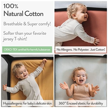Travel Crib Fitted Sheets for Baby Bjorn and Guava Lotus