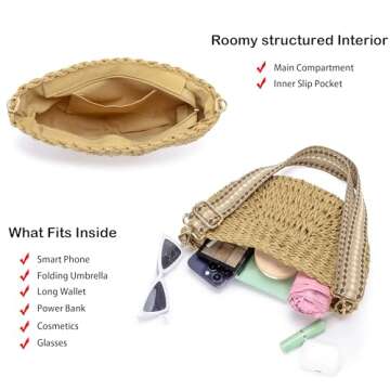 Herald Handmade Straw Crossbody Bag for Summer Style