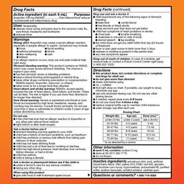 Amazon Basic Care Children's Ibuprofen Berry Flavor 100 mg