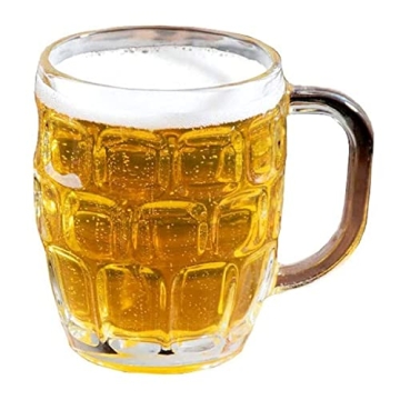 LavoHome Classic European Style Glass Stein Mug - Great for Oktoberfest Parties, Juices & Other Beve...