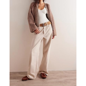 MISSACTIVER Women Leopard Print Button Down Knit Cardigan Long Sleeve Open Front Cheetah Graphic Sweater Cardigans Outwear Brown