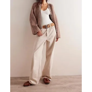 MISSACTIVER Women Leopard Print Button Down Knit Cardigan Long Sleeve Open Front Cheetah Graphic Sweater Cardigans Outwear Brown