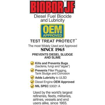 BIOBOR JF Diesel Fuel Additive: Highly Effective Fuel Biocide Supplement for Aviation and Marine Use