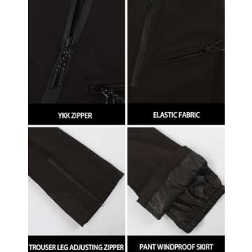 GSOU SNOW Women Ski Bib Pants Snow Overalls Snowboard Waterproof Windproof Insulated Slim Winter Warm