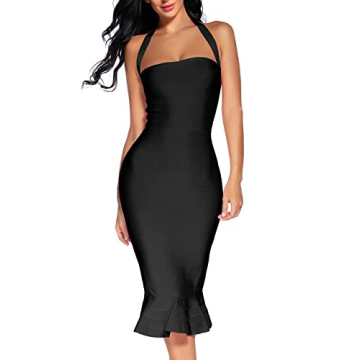Women's Bandage Dress - Sexy Halter Bodycon for Parties & Weddings