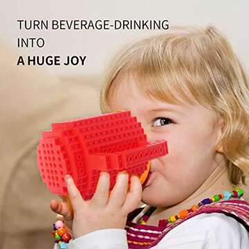 Lumsburry Build-on Brick Coffee Mug for All Ages Red