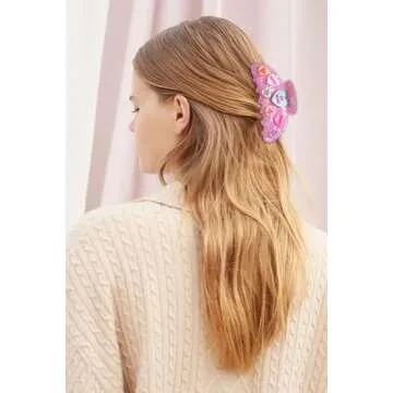 Valentine’s Day Hair Claw Clips for Women, Large Conversation Heart Hair Clips Nonslip Pink Love XOXO Hair Claws Valentine’s Day Accessories Outfits Party Favor Gifts